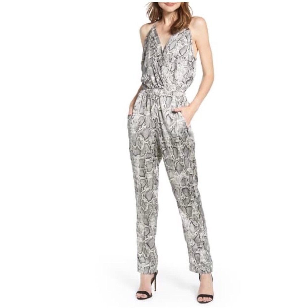 Bishop + Young Small Wild Thing Snakeskin Jumpsuit